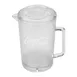 GET P-3064-CCL Plastic Pitcher, 8.5" Tall, 64 Oz (2‑Qt) Clear Textured - 1 Dozen 1 image