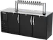 Beverage Air DDN72HC-B-12T Keg Cooler, 72" W x 26" D x 49" H, 3‑Half Black Faucet R290 1/3 HP 115V 1 image