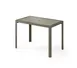 Plymold 26044030PL02 Outdoor Rectangle Dining Table, 26x44, Sand Colored Plastic Top, Iron Glimmer Aluminum Frame, 30H 1 image