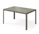 Plymold 37557030PL02 Outdoor Rectangle Dining Table, 37.5" x 57", Sand Colored Recycled Plastic Lumber Top, Iron Glimmer Aluminum Frame 1 image