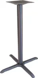 Plymold 7163442 Bar Height X-Style Table Base, 30x30, 3 Dia Column, Onyx Black Powdercoat 1 image
