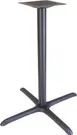 Plymold 7163542 Bar Height X-Style Restaurant Table Base, 36x36, 4in Column, Onyx Black Powdercoat, Stamped Steel 1 image