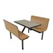 Plymold CBIS042DE Contour Booth Unit, 42"W x 63"D x 36"H, Bench Seat, Plastic Laminate Top, Free Standing Frame, Sold per Set 1 image