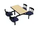 Plymold CEWL004DECO Cebra Cluster Unit, 47"W x 66.25"D, Wall Style, Composite Seat, Laminate Top 1 image