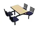 Plymold CEWL004DEEN Cebra Cluster Unit, 47"W x 66.25"D, Laminate Top, Onyx Finish, 4 Chairs Set 1 image