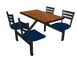 Plymold JURE004DECO Jupiter Cluster Unit, 44"W x 53"D, Rectangular Island Style, Includes 4 Country Swivel Chairs and 24" x 44" Laminate Table Top 1 image