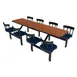 Plymold JURE008DEQU Jupiter Cluster Unit, 96"W x 53"D, 8 Quest Chairs, Laminate Top, Onyx Finish, Free Standing 1 image