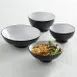 American Metalcraft NB30 - 30 oz Melamine Noodle Bowl, 6.75" L x 6.75" W x 3.5" H, Black/White Finish 2 image