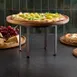 American Metalcraft PSR7 Pizza Stand, 9" Diameter Round Rustic Wrought Iron, Loft Collection 1 image
