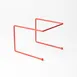 American Metalcraft RSR307 Pizza Stand - 12" x 12" x 7" Square Rubber-Coated Steel, Red, Hand-Wash Only 1 image