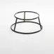 American Metalcraft RSRB4 Pizza Stand – 7½"/9⅝" Dia, 4" H, Reversible, Rubber‑Coated Black Steel 1 image