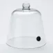 American Metalcraft SLFTD8 Smoking Dome Cover, 8-1/4" Clear Polycarbonate Cloche with Silicone Valve 1 image