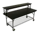 Forbes Industries LS3072-MBR-### Classic Series Mobile Buffet Table, 30" x 72" x 43"H, Black Laminate Top 1 image