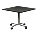 Forbes Industries PBLFT3030EB####-RA##C3 Rollers™ Portable Square Folding Table, 30" x 30", Adjustable Height, Laminate Surface 1 image