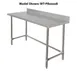 GSW USA WT-PB2418B 18" Open Base Premium Work Table with Side & Rear Crossrails / 4" Backsplash 1 image