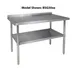 Klinger's Trading BSG3012 12" Open Base Work Table with Undershelf / Upturn - 18 Gauge Top 1 image