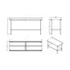 Klinger's Trading BSG3012 12" Open Base Work Table with Undershelf / Upturn - 18 Gauge Top 2 image