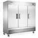 Omcan USA 59028 3-Solid Door Reach-In Refrigerator, 72 cu. ft., Stainless Steel 1 image
