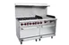 Saba GR60-G24 60" Commercial Gas Range w/ 6 Open Burners, 24" Griddle, 2 Ovens , 278.000 BTU 1 image