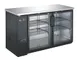 SABA SBB-24-60G Cooler, 60-3/4" W x 22-26" D, 15.8 cu ft, Black, 2 Glass Doors, 33‑38°F Control 1 image