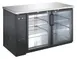 SABA SBB-27-58G Back Bar Cooler, 58-7/8" W x 27-32" D, 2 Glass Doors, 33°‑38°F Control, Black, 115V 1 image