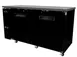 SABA SBB-27-69B Back Bar Cooler, 69"" W x 30"" D, Black, 112 6‑pk Cans, 2 Doors, Digital Temp, 115V 2 image