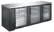 SABA SBB-27-90G Back Bar Cooler, 90-3/8" W x 27-32" D, Black, Doors, 6 Shelves, 33‑38°F, R134a, NSF 1 image