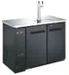 SABA SDD-24-48 Direct Draw Keg Cooler, 48.8" Black, Two ½‑Barrel Kegs, 33‑38°F, 115V, 4" Casters 1 image
