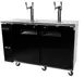 SABA SDD-24-60 Draft Beer Cooler – 60" Black, 2 Half‑Barrel Kegs, 33‑38°F, R134a, 115V, 4" Casters 2 image