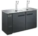 SABA SDD-24-60 Draft Beer Cooler – 60" Black, 2 Half‑Barrel Kegs, 33‑38°F, R134a, 115V, 4" Casters 1 image