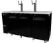 SABA SDD-24-72 Draw Beer Cooler, 72-3/4" W Black Holds 3 Half‑Barrel Kegs, 115V, 33‑38°F, 4" Casters 2 image