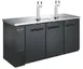SABA SDD-24-72 Draw Beer Cooler, 72-3/4" W Black Holds 3 Half‑Barrel Kegs, 115V, 33‑38°F, 4" Casters 1 image