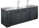 SABA SDD-27-90 Draft Beer Cooler, 90-3/8" W Black, Holds 4 ½‑Barrel Kegs, 33‑38°F Control, 1/3 HP, 115V 1 image