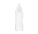 Carlisle 00554 - Araven 12 oz Squeeze Bottle, 2-3/8" x 7-7/8" H PE, White Cap, Non‑Drip Scale, HACCP 1 image