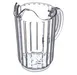 Carlisle 553607 Plastic Pitcher, 32 oz Clear Polycarbonate, Sides, Dishwasher‑Safe, NSF, Made in USA 1 image