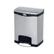 Rubbermaid 1901985 Slim Jim 8‑Gallon Stainless Steel Trash Can, Fingerprint‑Resistant Pedal Lid 1 image