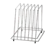 TableCraft Products CBR6 Cutting Board Rack 9-1/2" x 12" x 11", Stainless Steel, Black Feet, 6 Slots 1 image
