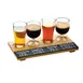 Cal-Mil 2063 Write-On Beer Flight Tray, 12" W x 6" D x ½" H, Pine Wood, 4 x 2¼" Cutouts Beer/Wine 1 image