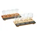Cal-Mil 2064 Beer Flight Tray, 12"W x 6"D x 1/2"H Wood, Four 2-1/4" Cutouts, Bamboo Finish 1 image