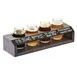Cal-Mil 3824 Beer Taster Caddy, 13"W x 4"D x 2-3/4"H Wood, Ash Gray, 2-1/4" Glass Cutouts 1 image