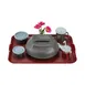 Cambro 1418CWH488 Rectangular Tray, 14" x 18", Dark Cranberry PC- Stacking Lugs NSF Dishwasher Safe 2 image