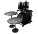 Forbes Industries REVMIX2436RDMXE#IC###-XCH Revolution Cafe Table Package, 20pcs 24" & 36" Round Table Tops, 30" & 42" Columns, X-Bases, Transport Cart 1 image