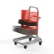 Steelite MGSSCTPS1001 Mogogo Buffet Solutions Clix/Polo Transfer & Storage Cart Parts, Includes 1 Vertical Frame, 16 Tray Frames, 4 Casters 1 image