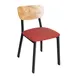BFM Seating JS10CG7-NTSB Hamilton Natural Ash Veneer Slat Back Upholstered Seat Side Chair 1 image