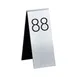 Cal-Mil 22623B-10 Engraved Number Tent Set (26-50), 1-3/4"W X 5"H, Vetical, Silver/Black 2 image