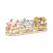Cal-Mil 22918-5-116 3 Jar Display, 16.5"W X 6"D X 5.75"H, Includes (3) Oval Glass Jars 32 Oz., Plated Metal 3 image