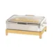 Cal-Mil 23718-71 Induction Chafing Dish Heater, 26" W x 18.5" D x 10" H, See-Through Lid, Blonde 1 image