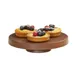 Cal-Mil 23755-122-78 Pedestal Stand, 12.25" Dia x 2.25" H, Melamine, Brown Walnut, Dishwasher Safe 3 image