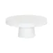 Cal-Mil 23755-124-15 Pedestal Stand, 12.25" Dia x 4.25" H, White Melamine, Dishwasher‑Safe 1 image