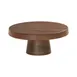 Cal-Mil 23755-124-78 Pedestal Stand, 12.25" Dia x 4.25" H Walnut Melamine, Brown, Dishwasher‑Safe 1 image